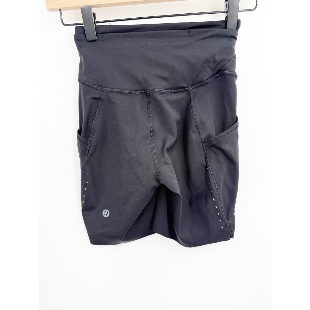 Lululemon Fast and Free High-Rise Short 6" Black Nulux Running Shorts Size 2 - Picture 6 of 11